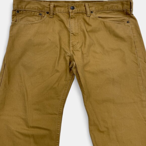 Levi's 505 Men's Denim Jeans Size 38x32 Regular Fit Straight Leg Khaki Brown Tan - Picture 3 of 13